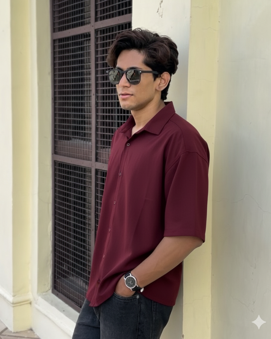 Minimal Oversized Half Sleeve Shirt