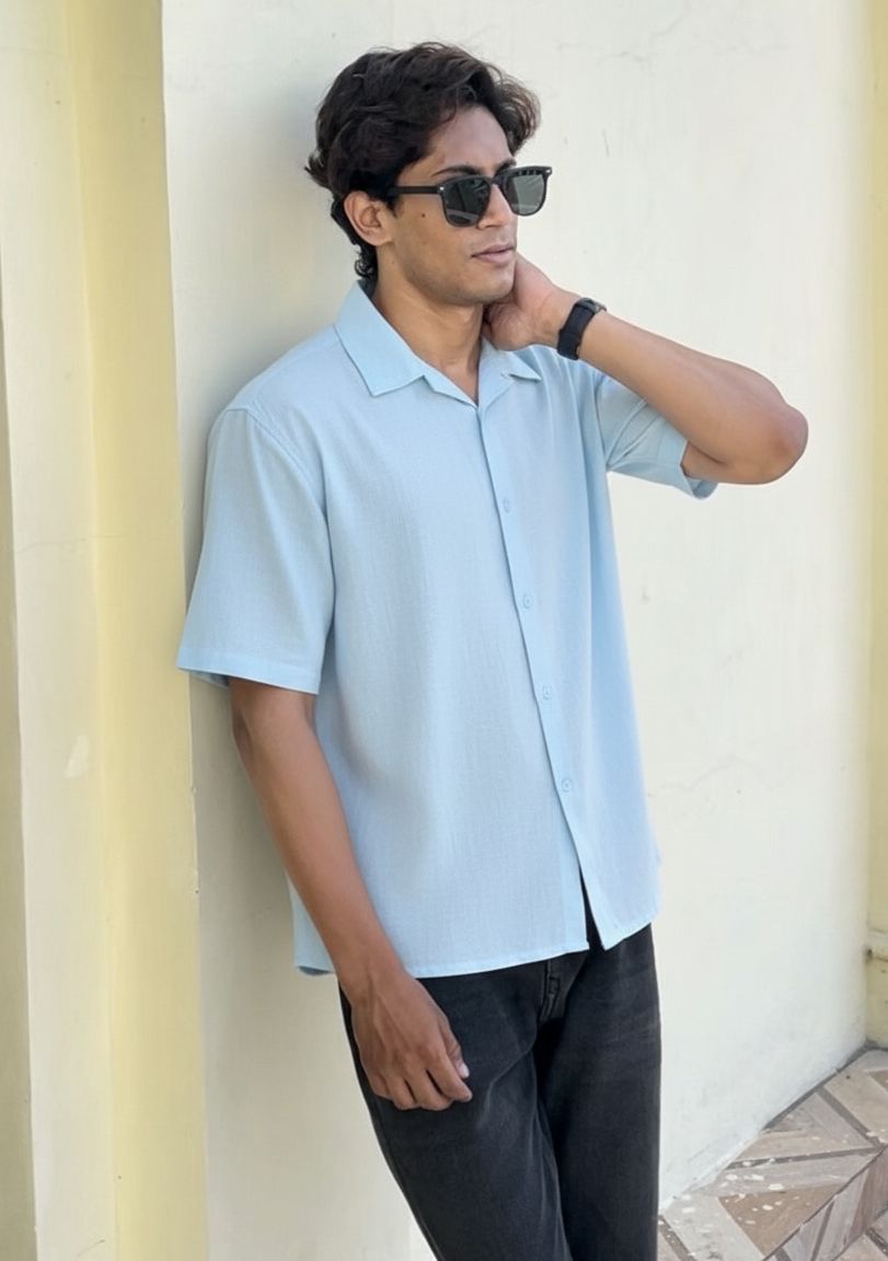 Minimal Oversized Half Sleeve Shirt