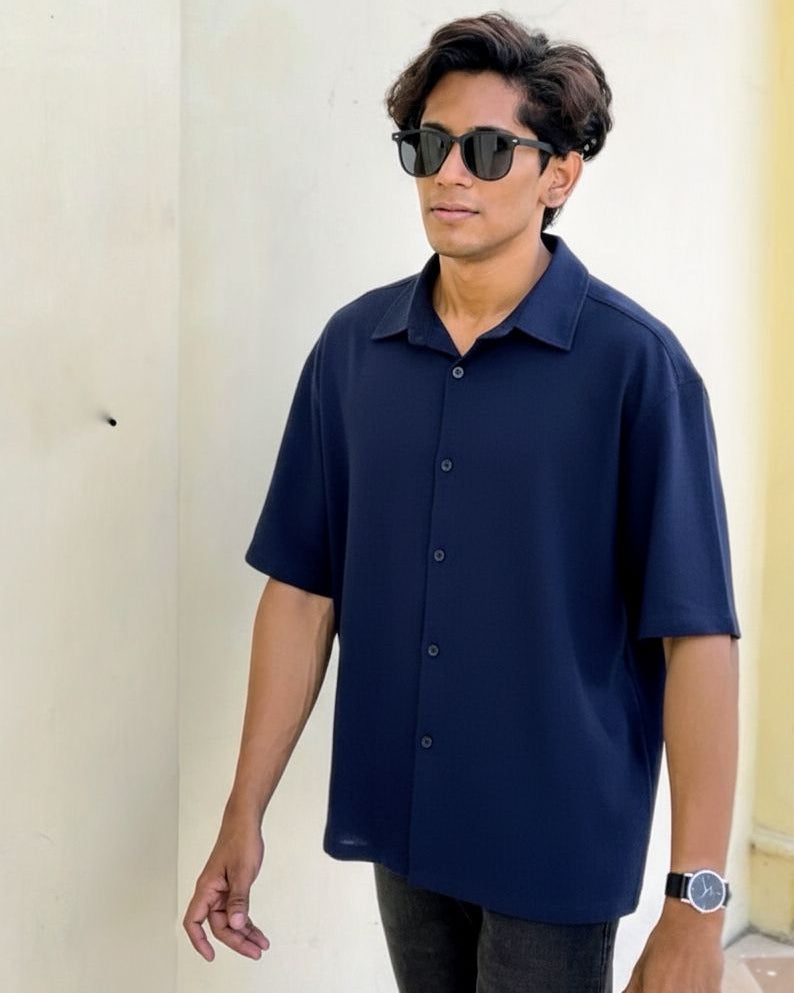 Minimal Oversized Half Sleeve Shirt