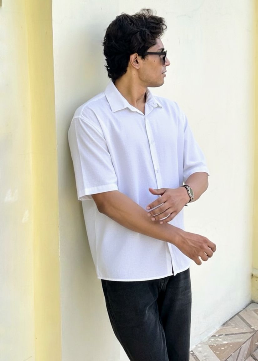 Minimal Oversized Half Sleeve Shirt