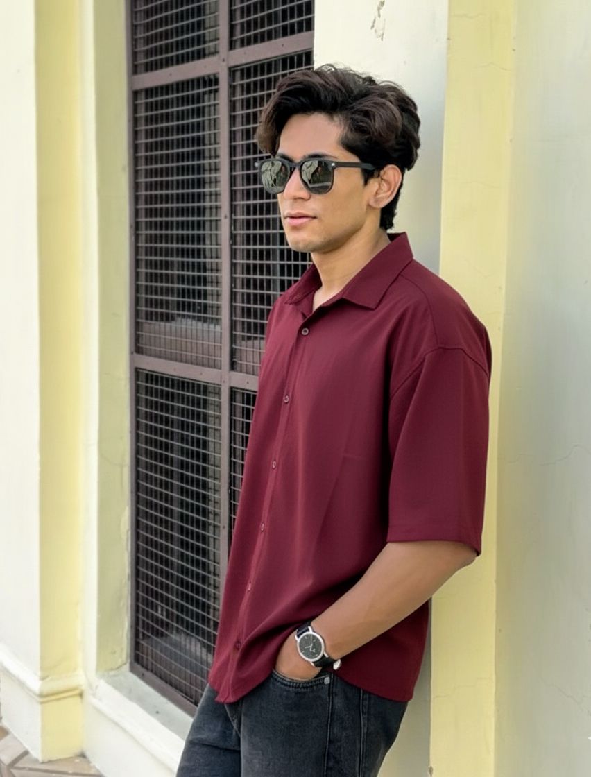 Minimal Oversized Half Sleeve Shirt