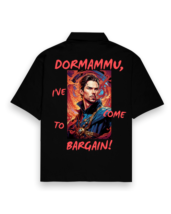 Oversized 'DOCTOR STRANGE' Half Sleeve Shirt
