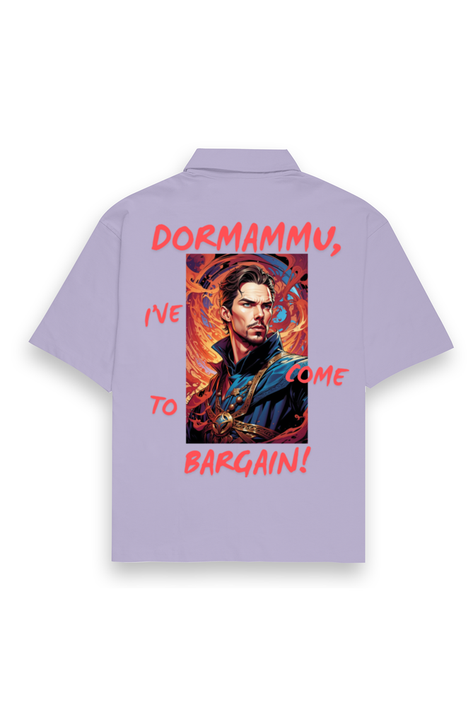 Oversized 'DOCTOR STRANGE' Half Sleeve Shirt