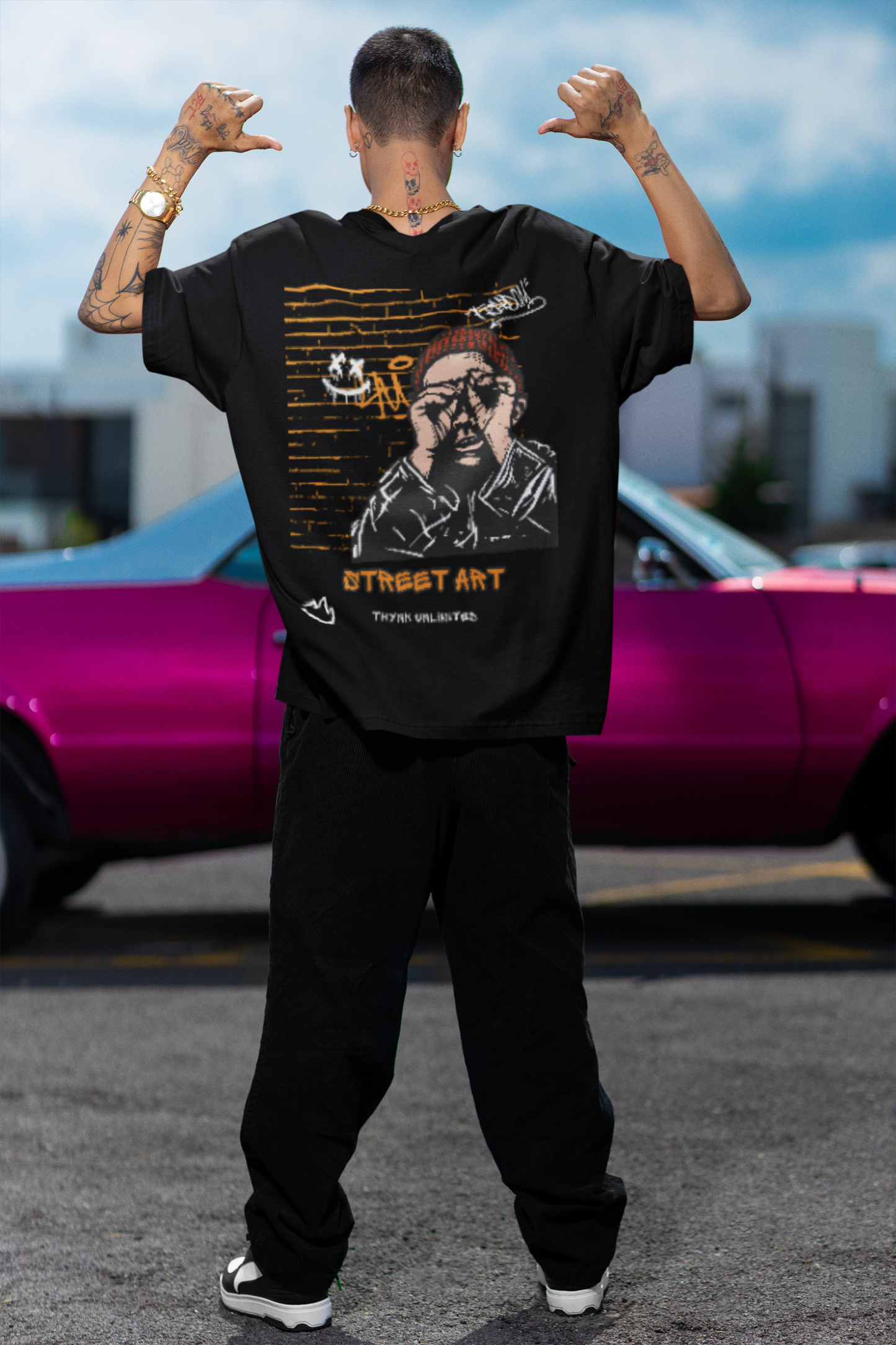 Terry Oversized 'STREET ART' Tee