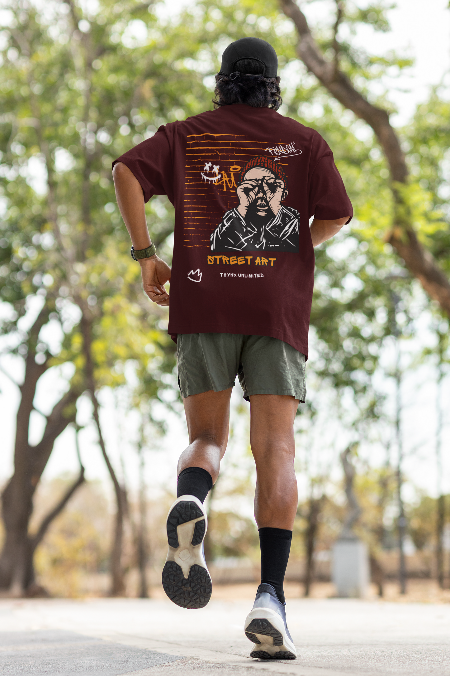 Terry Oversized 'STREET ART' Tee