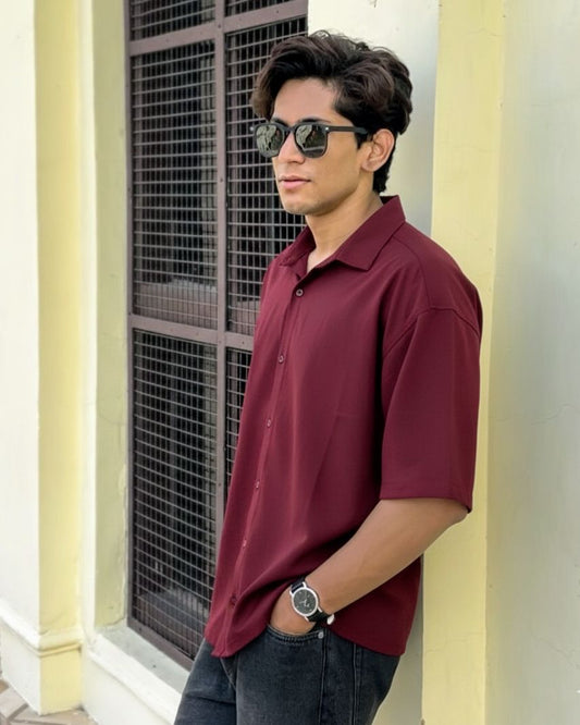 Minimal Oversized Half Sleeve Shirt