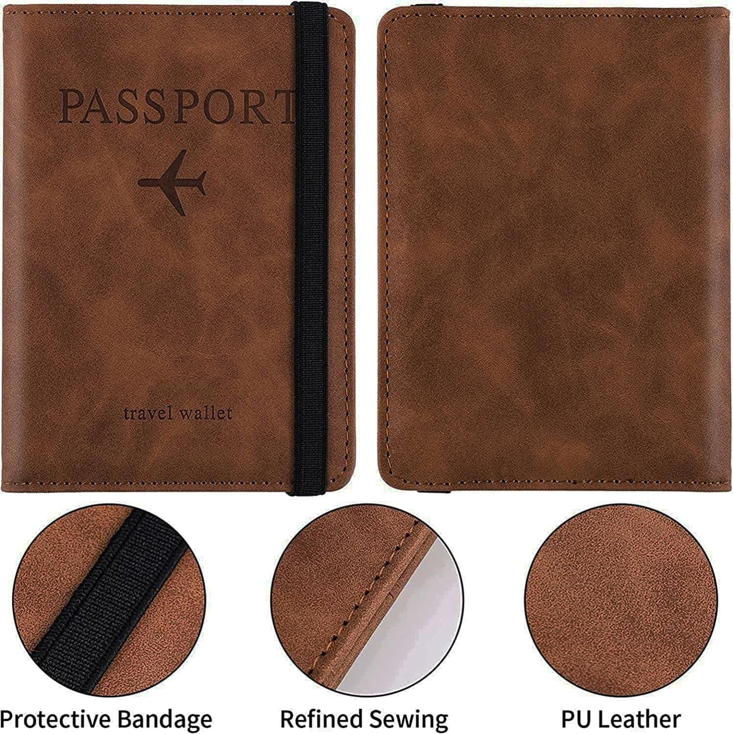 Leather Travel card Holder for Men & Women