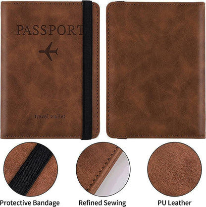 Leather Travel card Holder for Men & Women