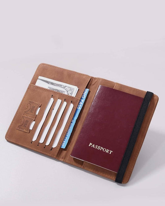 Leather Travel card Holder for Men & Women