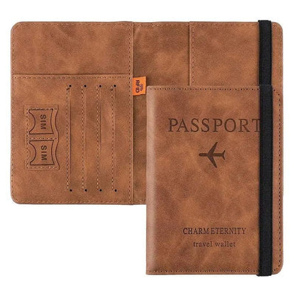 Leather Travel card Holder for Men & Women