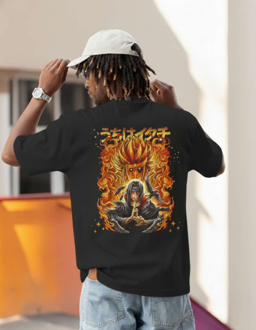 Terry Oversized 'ITACHI UCHIHA' Tee