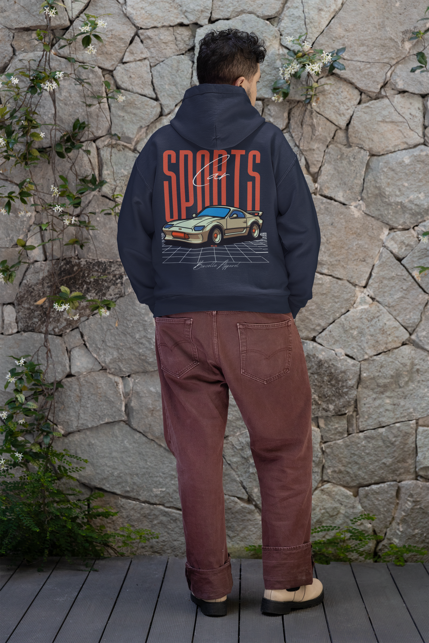 Oversized 'SPORTS CAR' Hoodie