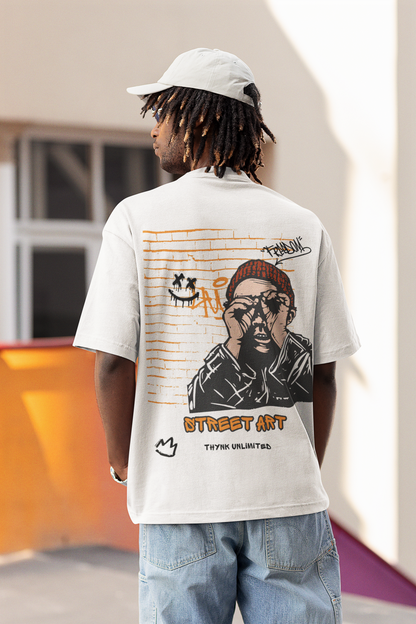 Terry Oversized 'STREET ART' T-Shirt