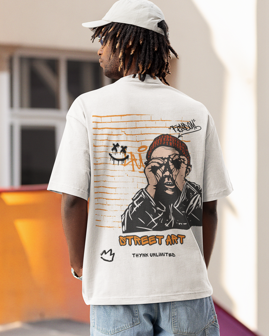 Terry Oversized 'STREET ART' T-Shirt