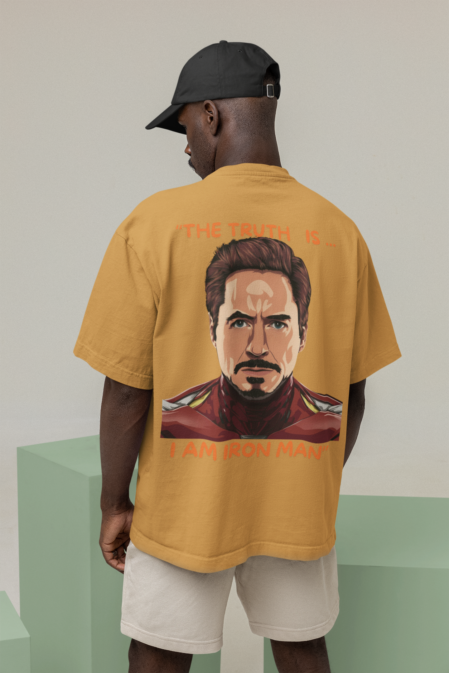 Classic Oversized 'IRON-MAN' T-Shirt