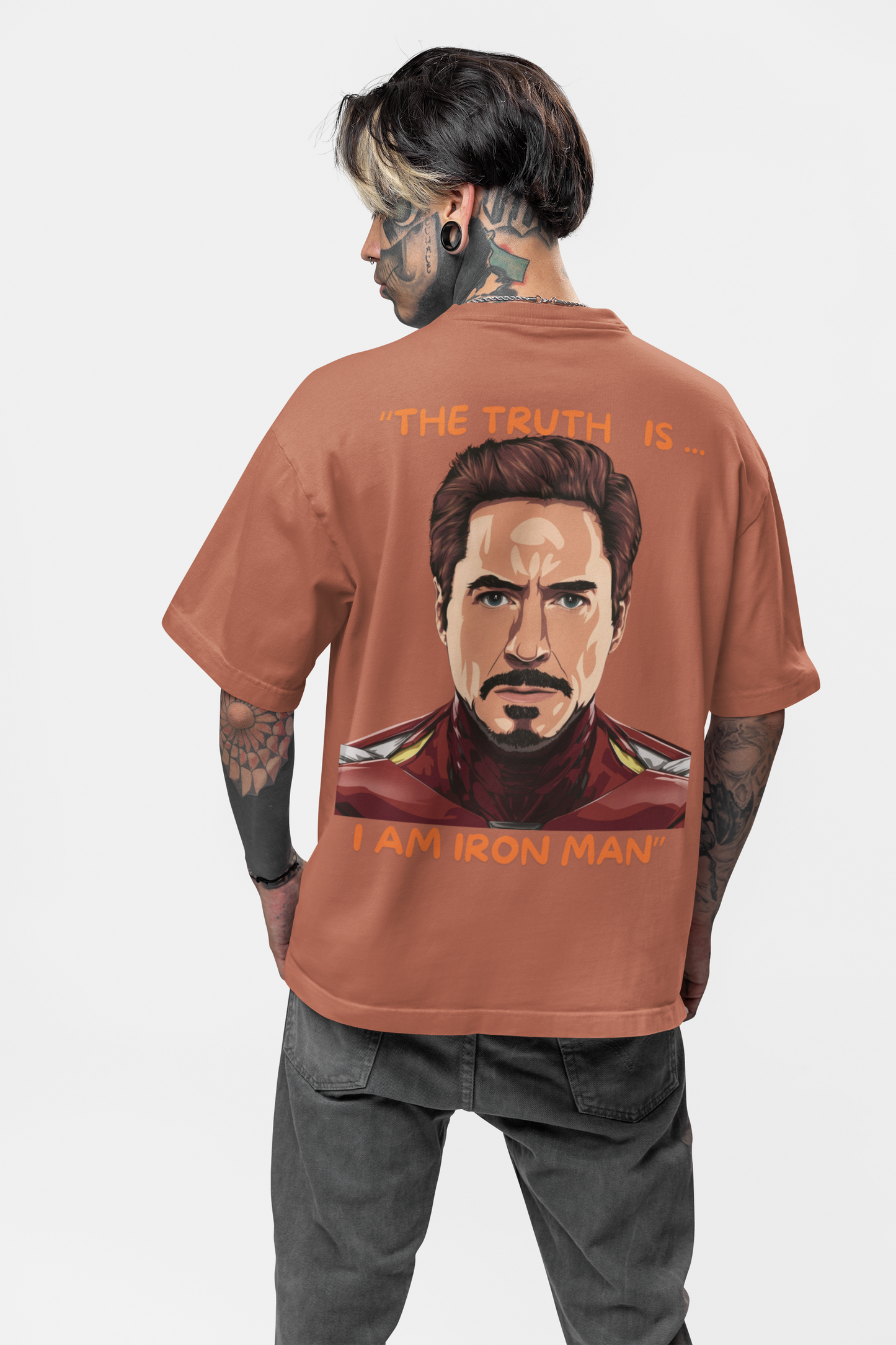 Classic Oversized 'IRON-MAN' T-Shirt