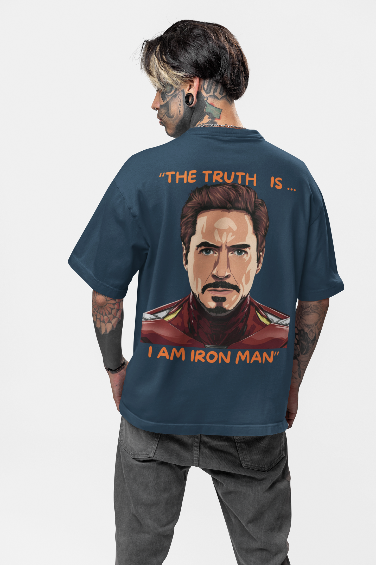 Classic Oversized 'IRON-MAN' T-Shirt