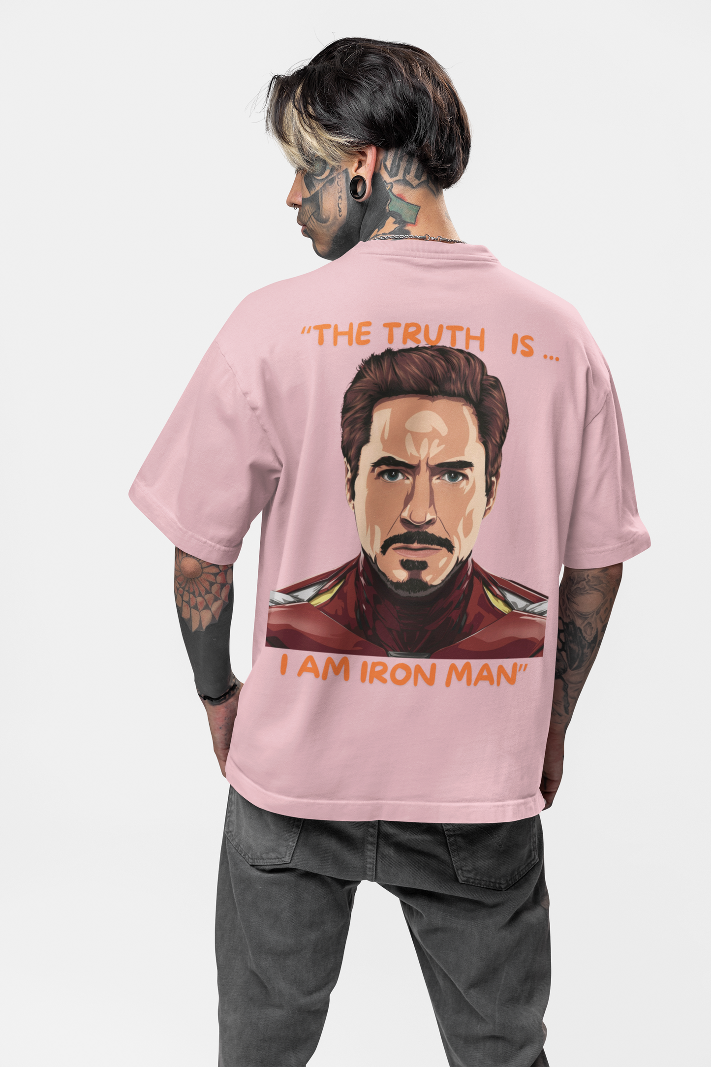 Classic Oversized 'IRON-MAN' T-Shirt
