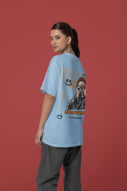 Terry Oversized 'STREET ART' T-Shirt