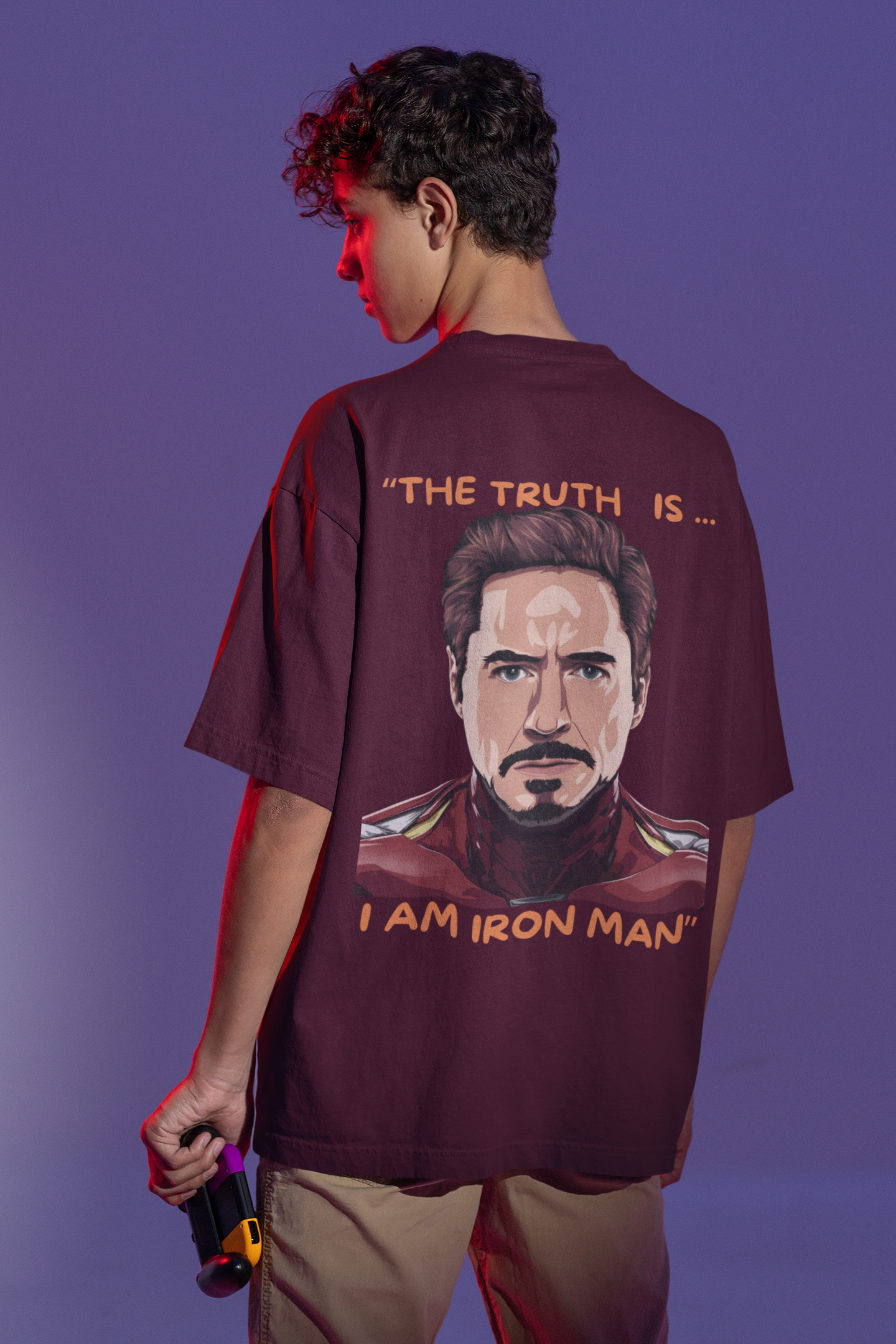 Classic Oversized 'IRON-MAN' T-Shirt