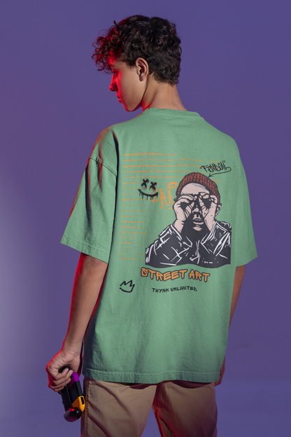Terry Oversized 'STREET ART' T-Shirt