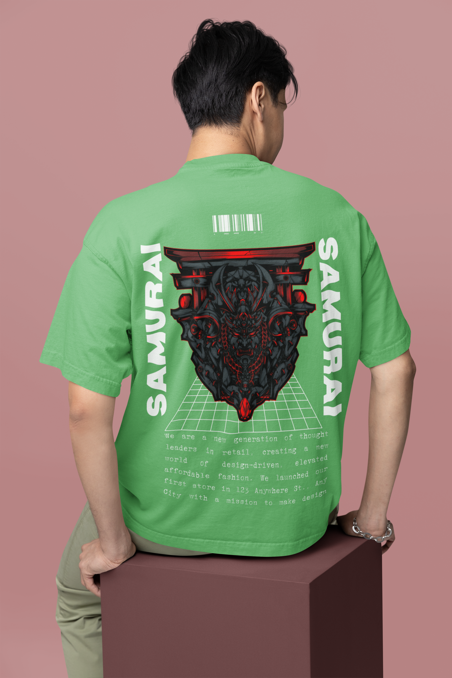 Terry Oversized 'SAMURAI' Tee