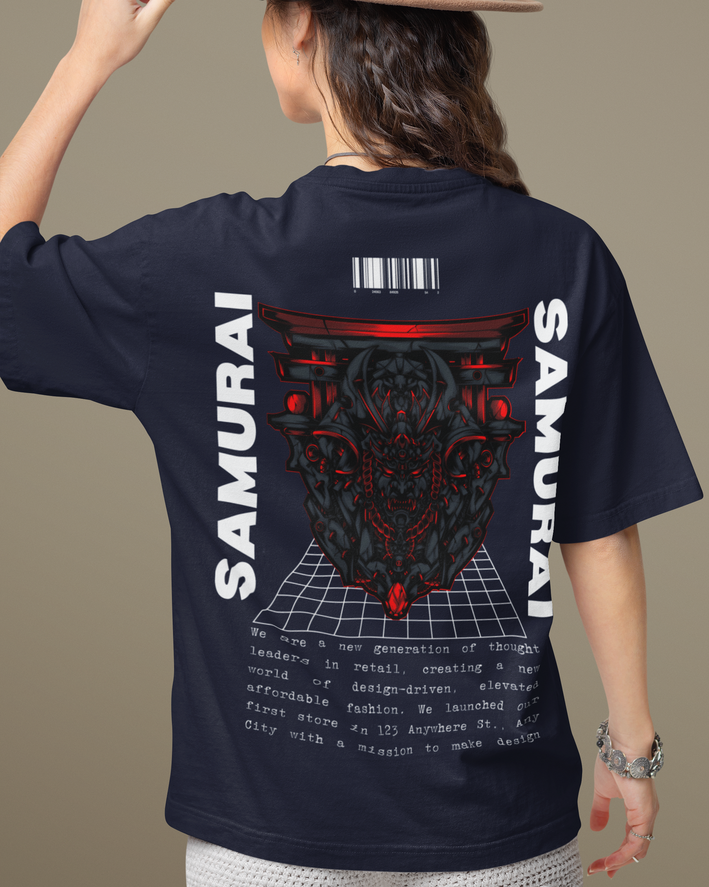Terry Oversized 'SAMURAI' Tee
