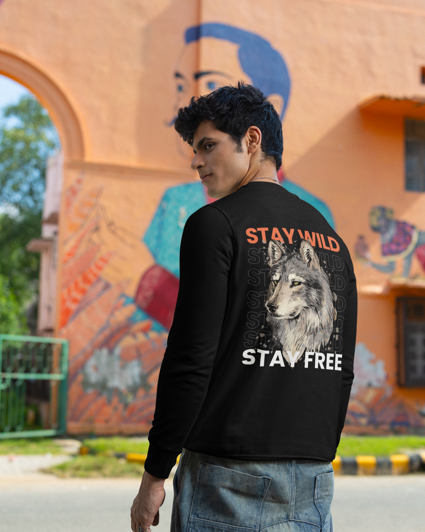 Oversized 'STAY WILD' Sweatshirt
