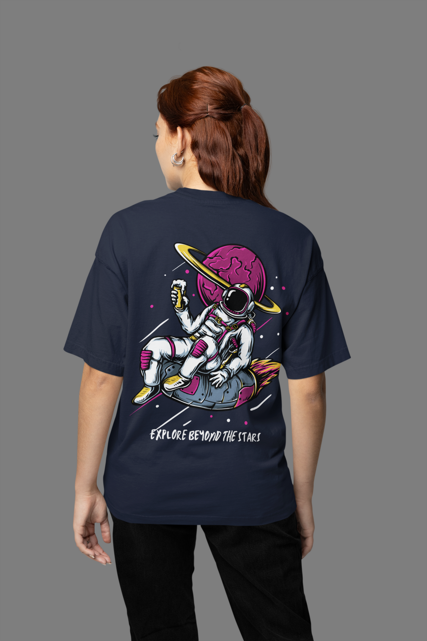 Terry Oversized 'ASTRONAUT' Tee