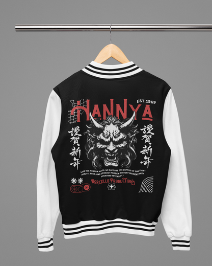 Classic "HANNYA" Varsity Jacket