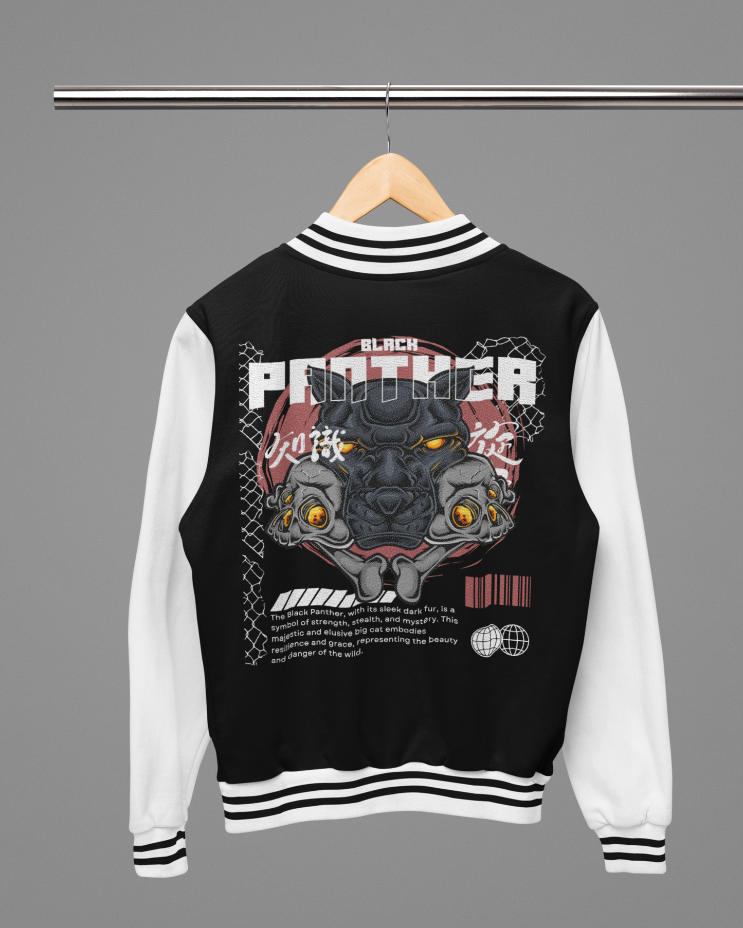 Classic 'BLACK PANTHER' Varsity Jacket