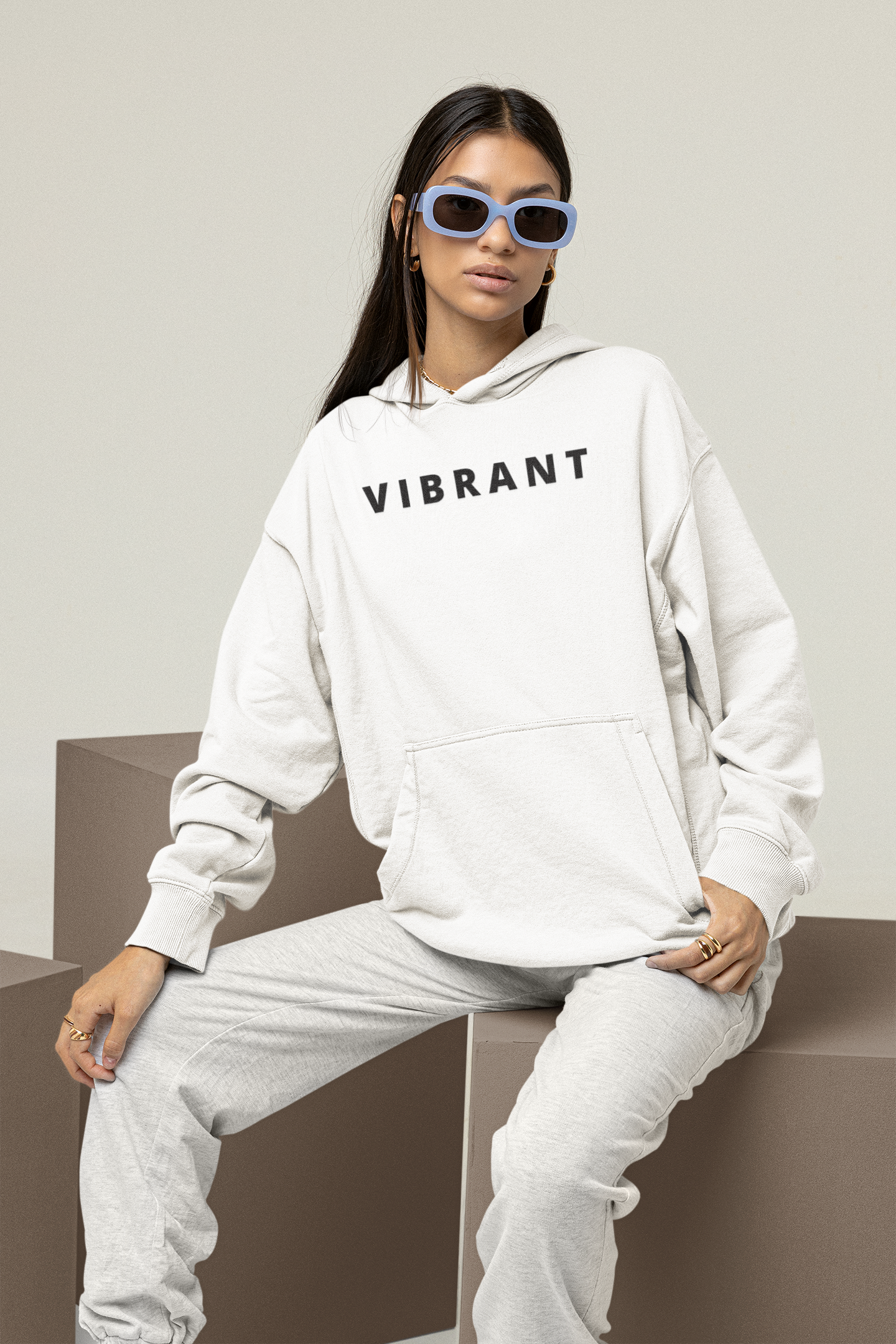 Oversized 'VIBRANT' Hoodie