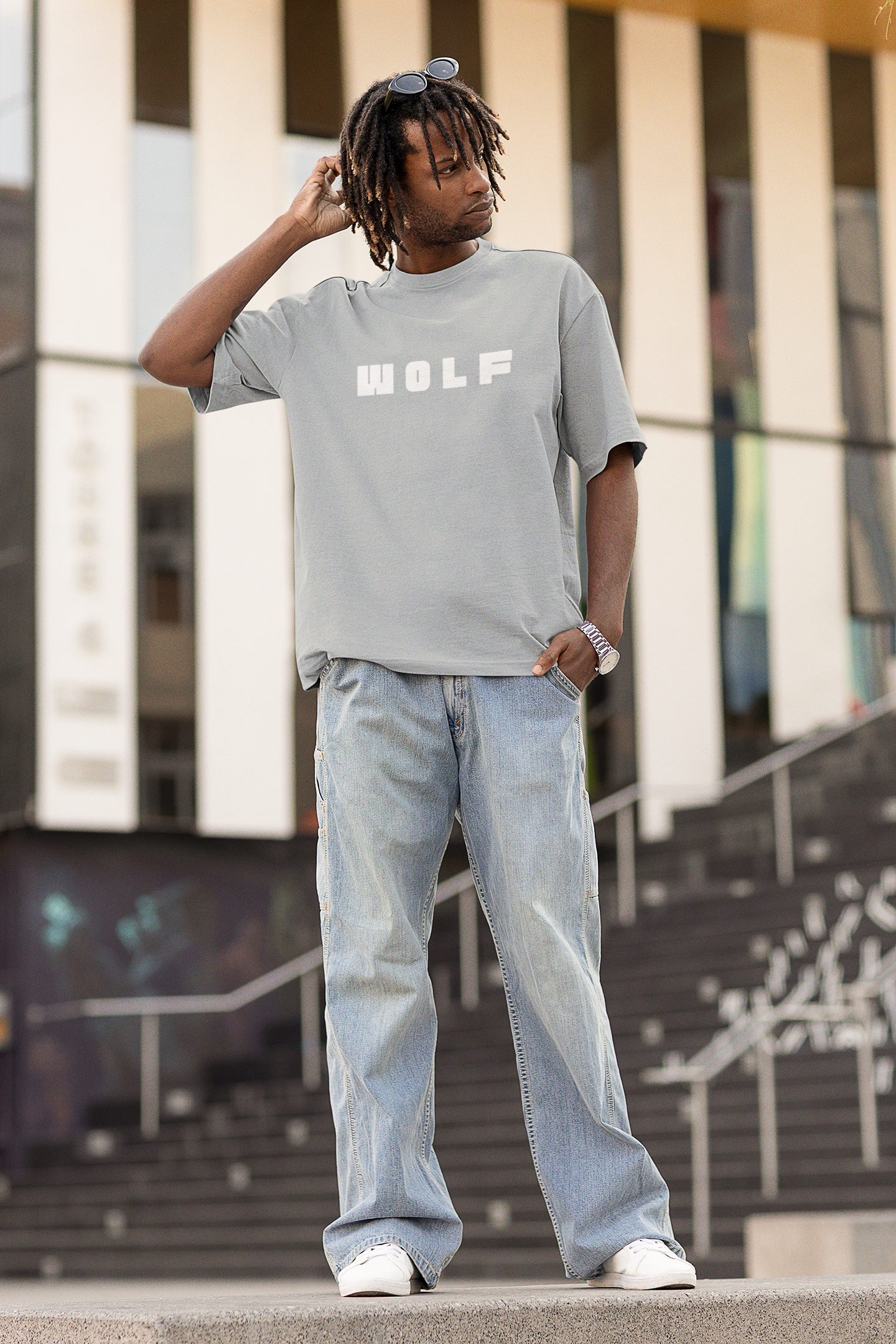 Classic Oversized 'WOLF' T-Shirt