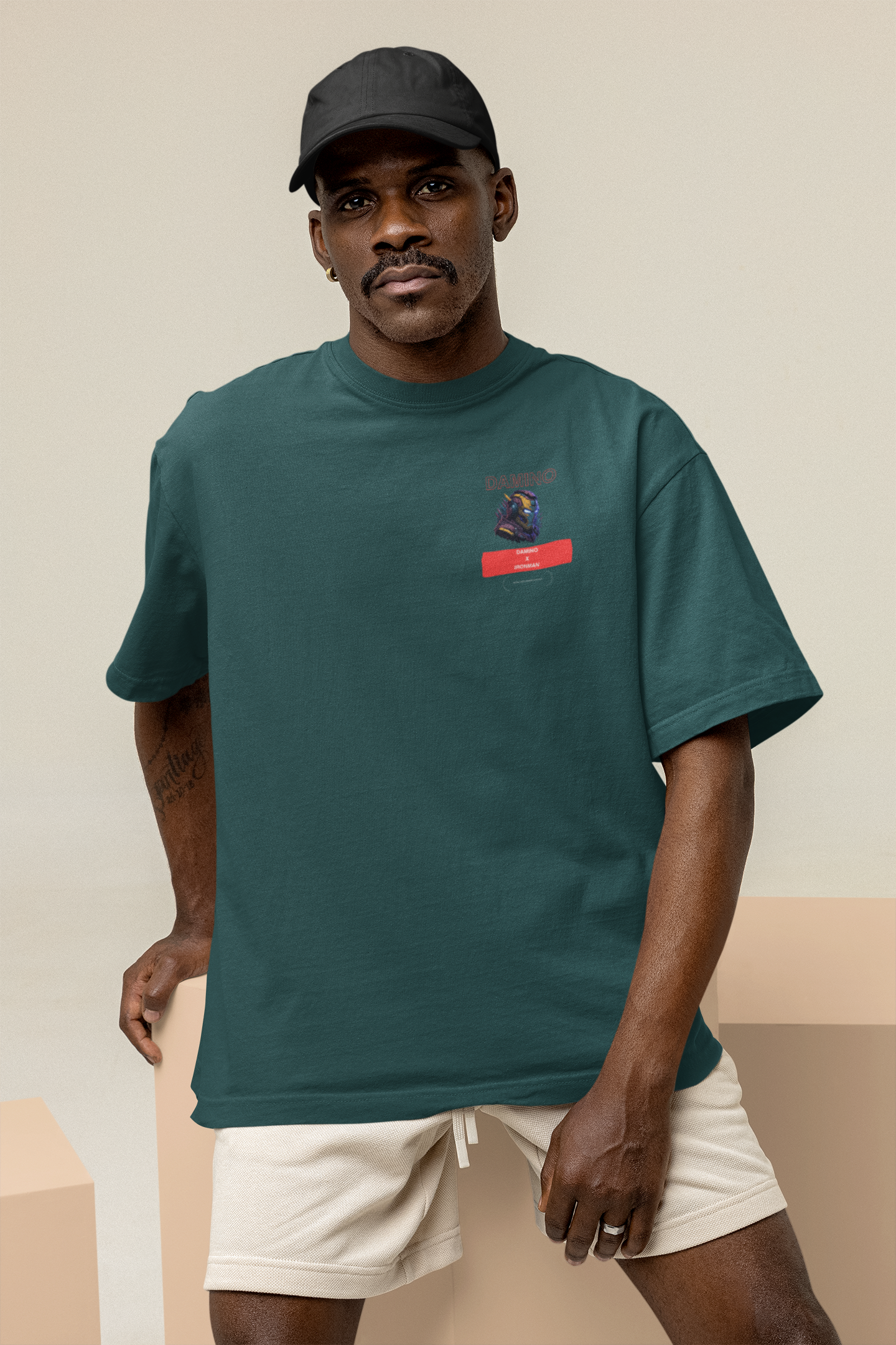Classic Oversized 'IRON-MAN' T-Shirt