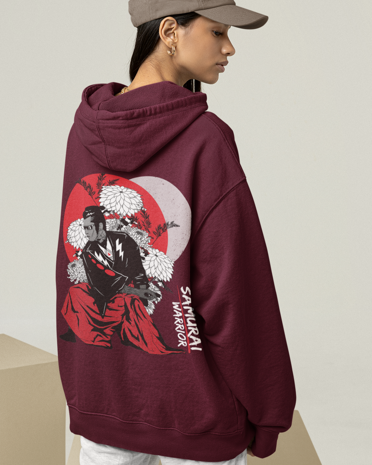 Oversized 'SAMURAI WARRIOR' Hoodie