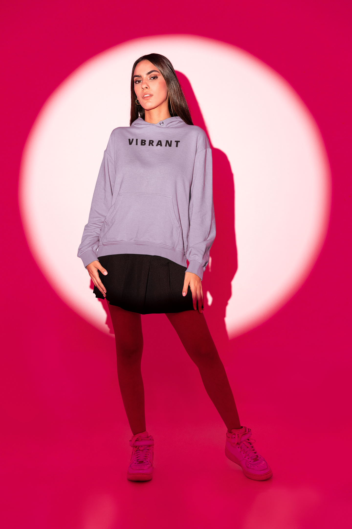 Oversized 'VIBRANT' Hoodie