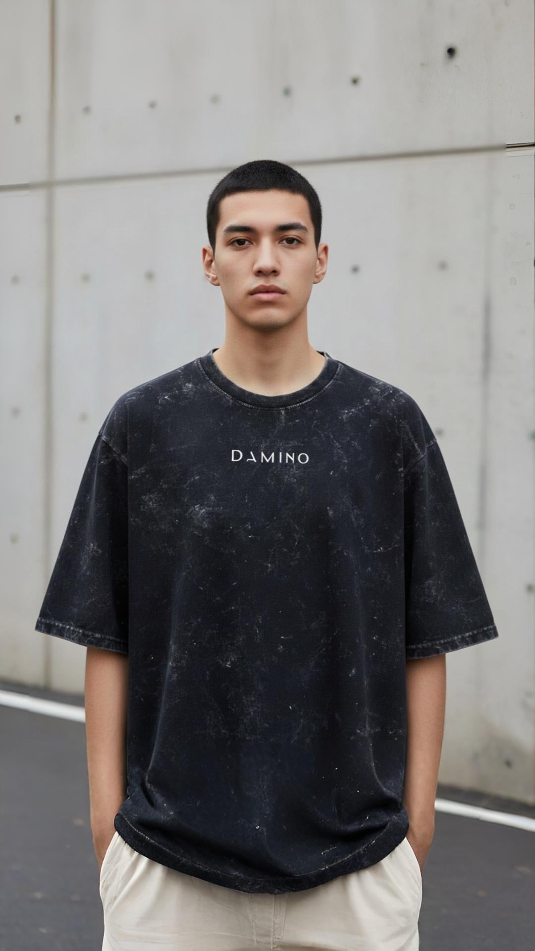 Minimal Oversized Acid Wash Tee