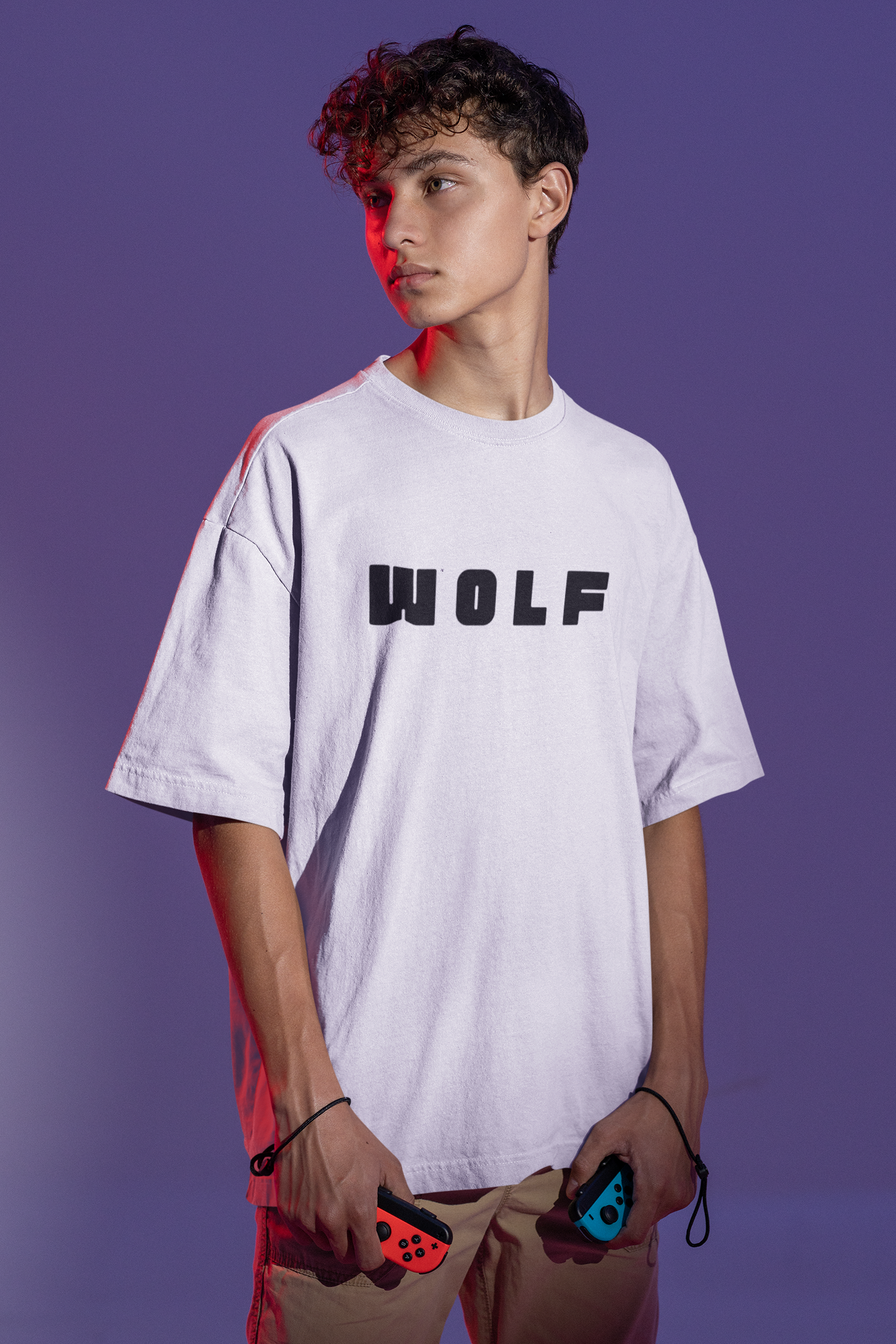 Classic Oversized 'WOLF' T-Shirt
